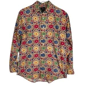 J.CREW Vintage Vivid Floral Button down Collared Shirt Size Small